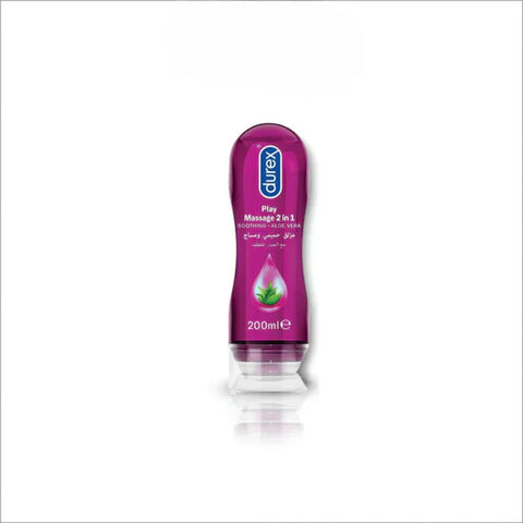 Durex Play Massage 2-In-1 Intimate Lube & Massage Gel, Aloe Vera, 200ml