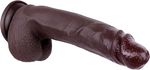 1A DreamyFun 6 to 9 inch Black Dildo G Spot Dildos for Women, Realistic Dildo Anal Stimulator with Strong Suction Cup for Hands-Free Play Soft Silicone  with Lifelike Skin Texture Big Glans