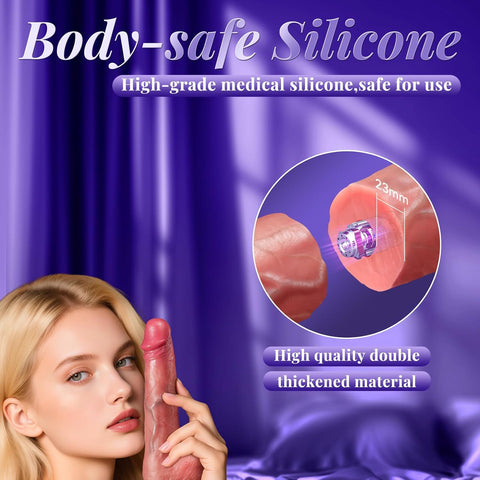Sex Toy Thrusting Dildo Vibrator，Suction Cup Dildo Penis with 10 Thrusting & 3 Vibrating Modes for G Spot Vagina Anal Sex Stimulation，Soft Silicone...