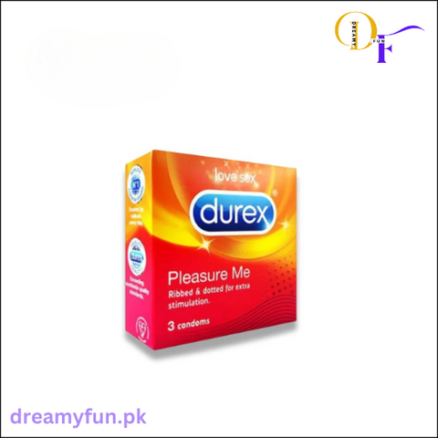 Durex Pleasure Me 🎉 Ribbed & Dotted Condoms – Pack of 3 🛡️💖 For enhanced pleasure & protection! 🔥💫